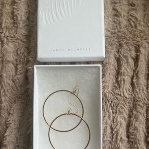 James Michelle Gold Hoop Earrings - never worn